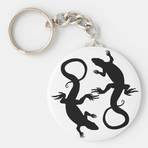 Lizard Art Keychain Cool Retro Reptile Art Gifts
