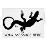 Lizard Card Reptile Art Blank Greeting Card Custom