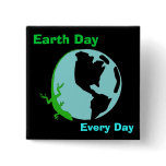 Lizard Earth Day Every Day Button