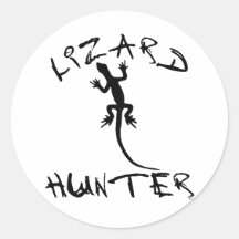 Lizard Hunter for Dogs and Pet Lovers Round Sticker