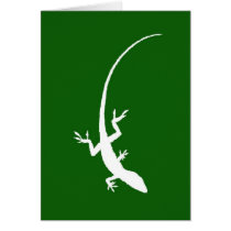 Lizard Silhouette Earth Day Card