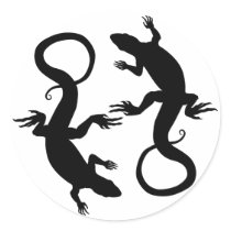 Lizard Stickers Cool Retro Reptile Art Stickers