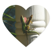 Lizards in Love Heart Sticker