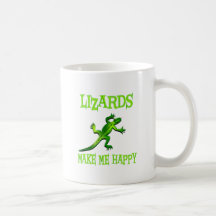 Lizards Make Me Happy Coffee Mug