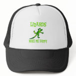 Lizards Make Me Happy hats