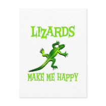Lizards Make Me Happy Postcard