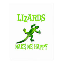 Lizards Make Me Happy Postcard