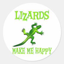 Lizards Make Me Happy Sticker