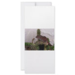 Lizards on cactus against pale yellow background rack cards