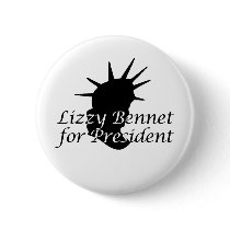 Lizzy Bennet for President Button