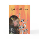 LK and Alien Friends Get Well Soon Greeting Card