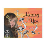 LK and her Alien Friends Missing You Post Card postcards