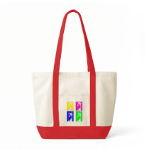 Llama Blocks in Bright Colours on everything Tote Bag