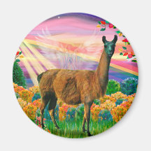 Llama (brown) - Autumn Angel Magnets