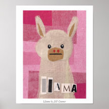 Llama by Jill Connor Poster