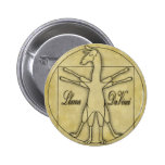 Llama Da Vinci Pinback Button