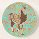 Llama Damask  Coaster