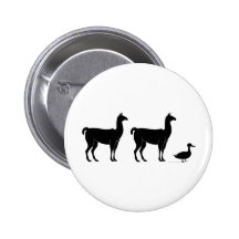 Llama, Llama, Duck Pinback Buttons