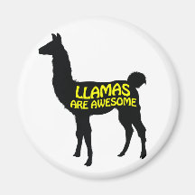 Llamas are awesome! refrigerator magnet
