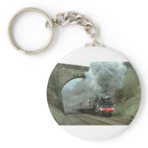 LMS Class 5 blasts along the Settle & Carlisle rou Key Chain