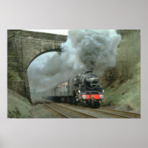 LMS Class 5 blasts along the Settle & Carlisle rou Poster