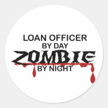 Loan Officer Zombie Stickers
