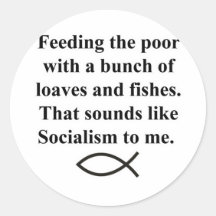Loaves of Socialism Round Sticker