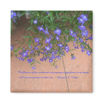 Lobelia Flower with quotation Magnet