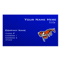 Lobster; Blue Business Cards