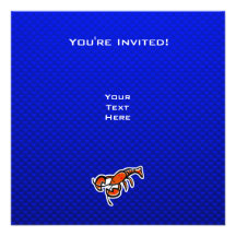 Lobster; Blue Custom Invitation
