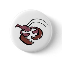 lobster pinback button