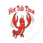 Lobster or Crawfish Hot Tub Time stickers
