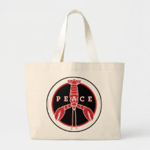Lobster Peace Canvas Tote Tote Bags