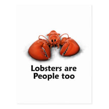 Lobsters are People too Postcard