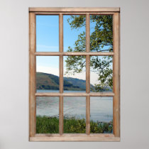 Loch in Scotland from a Window Posters