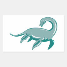 Loch Ness Monster Retro Sticker