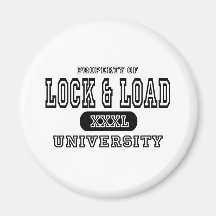 Lock and Load University Fridge Magnet