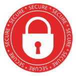 Lock Secure Sign Sticker