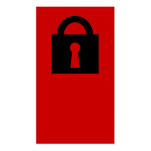 Lock. Top Secret or Confidential Icon. Business Card Template