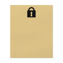 Lock. Top Secret or Confidential Icon. Flyer Design