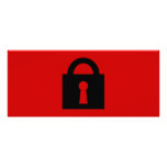 Lock. Top Secret or Confidential Icon. Personalized Announcements