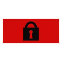 Lock. Top Secret or Confidential Icon. Personalized Announcements