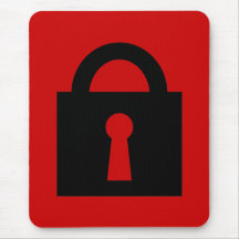 Lock. Top Secret or Confidential Icon. Mouse Mat