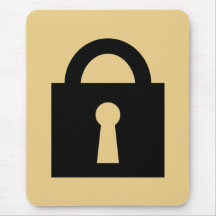 Lock. Top Secret or Confidential Icon. Mouse Mats