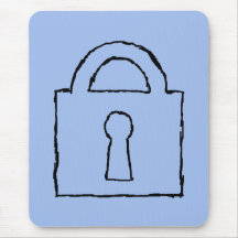 Lock. Top Secret or Confidential Icon. Mousemats