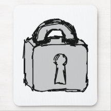 Lock. Top Secret or Confidential Icon. Mousepad