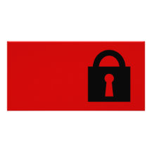 Lock. Top Secret or Confidential Icon. Customised Photo Card