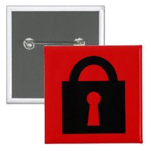 Lock. Top Secret or Confidential Icon. Pins