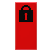 Lock. Top Secret or Confidential Icon. Customised Rack Card