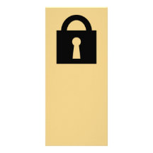 Lock. Top Secret or Confidential Icon. Rack Card Design